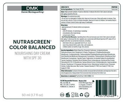 Dmk Nutrascreen Color Balanced Nourishing Day Cream With Spf 30 50ml (1.7 Fl Oz) (Nutrascreen Cb Package Label)